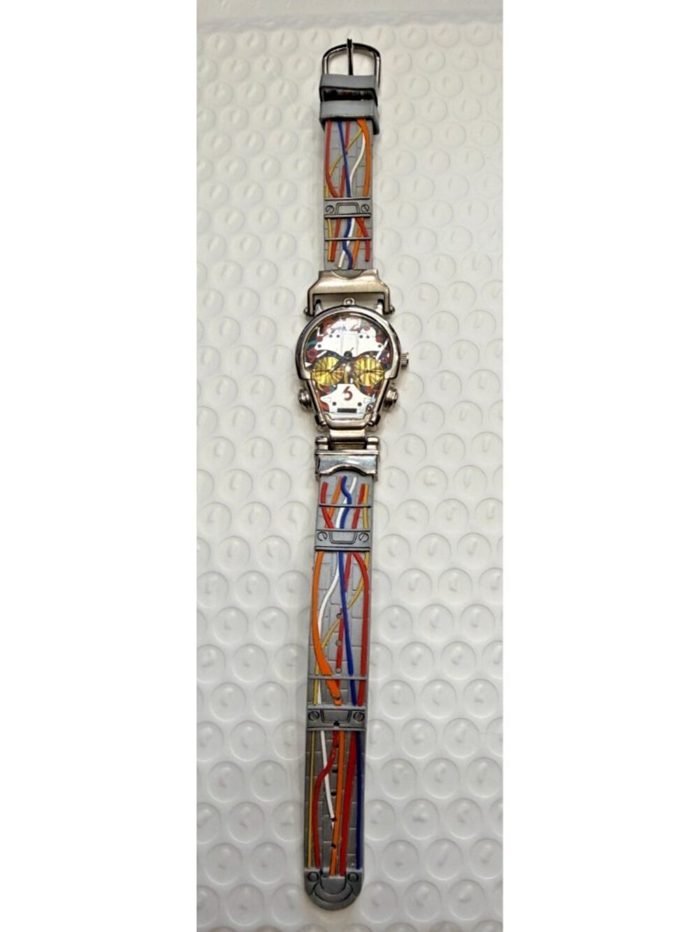 Vintage Star Wars C-3PO Watch Gold Silver Tone 1995 Lucasfilm New Battery